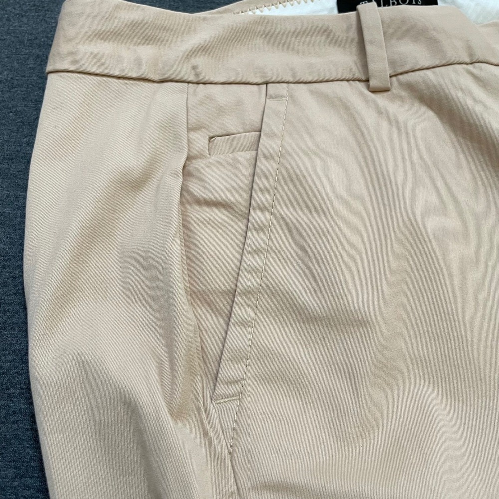 Talbots Petites Signature Pants Women 12P Beige Cropped Stretch NWT - Picture 11 of 16